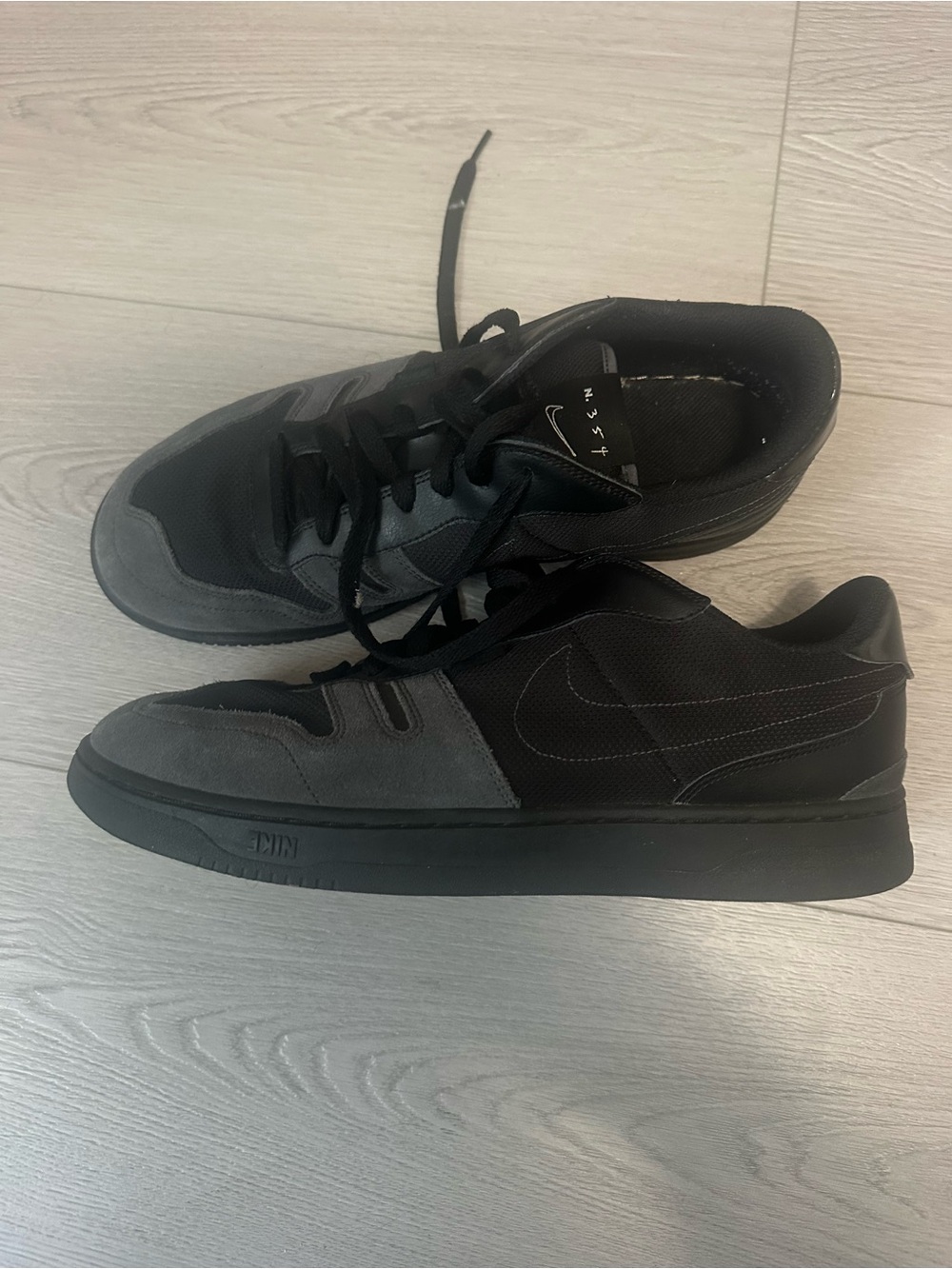 Nike Black and Gray Low-Top Sneakers